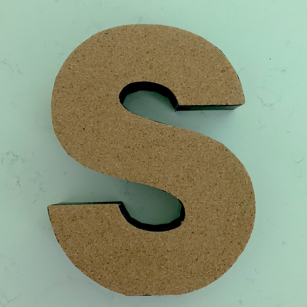 Cork Board Letter “S”